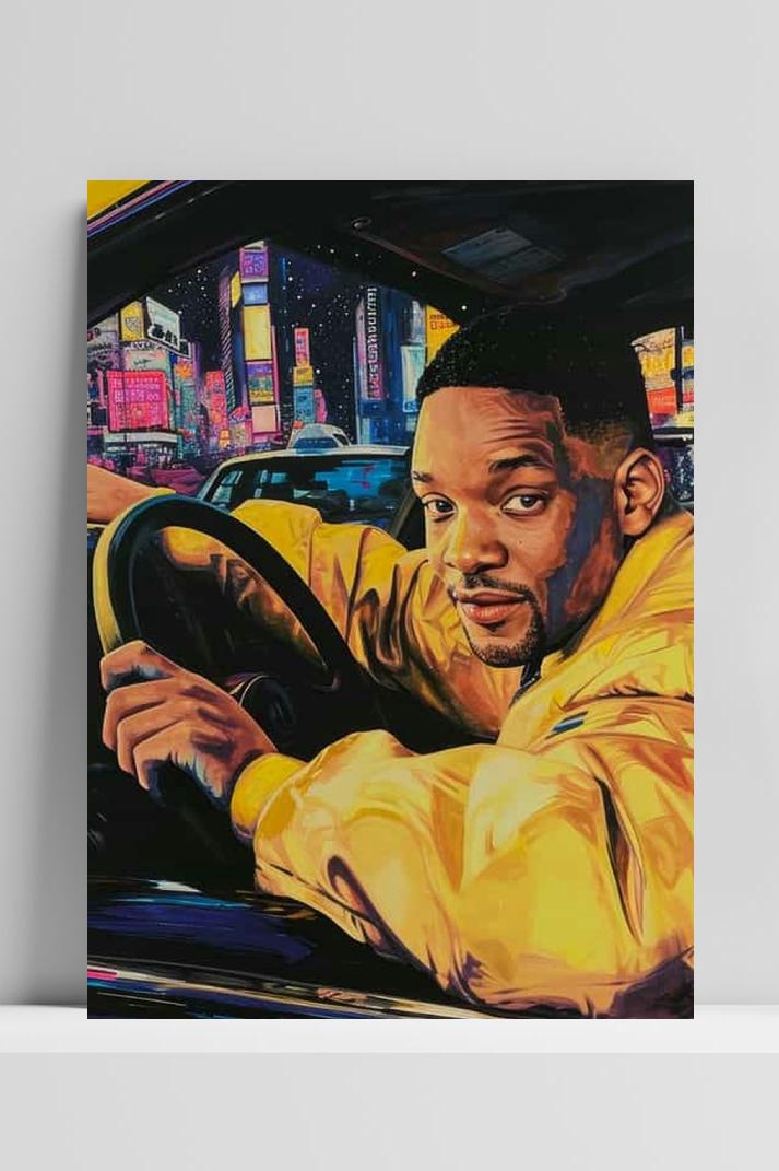 Will Smith Kunst op 3mm aluminium dibond