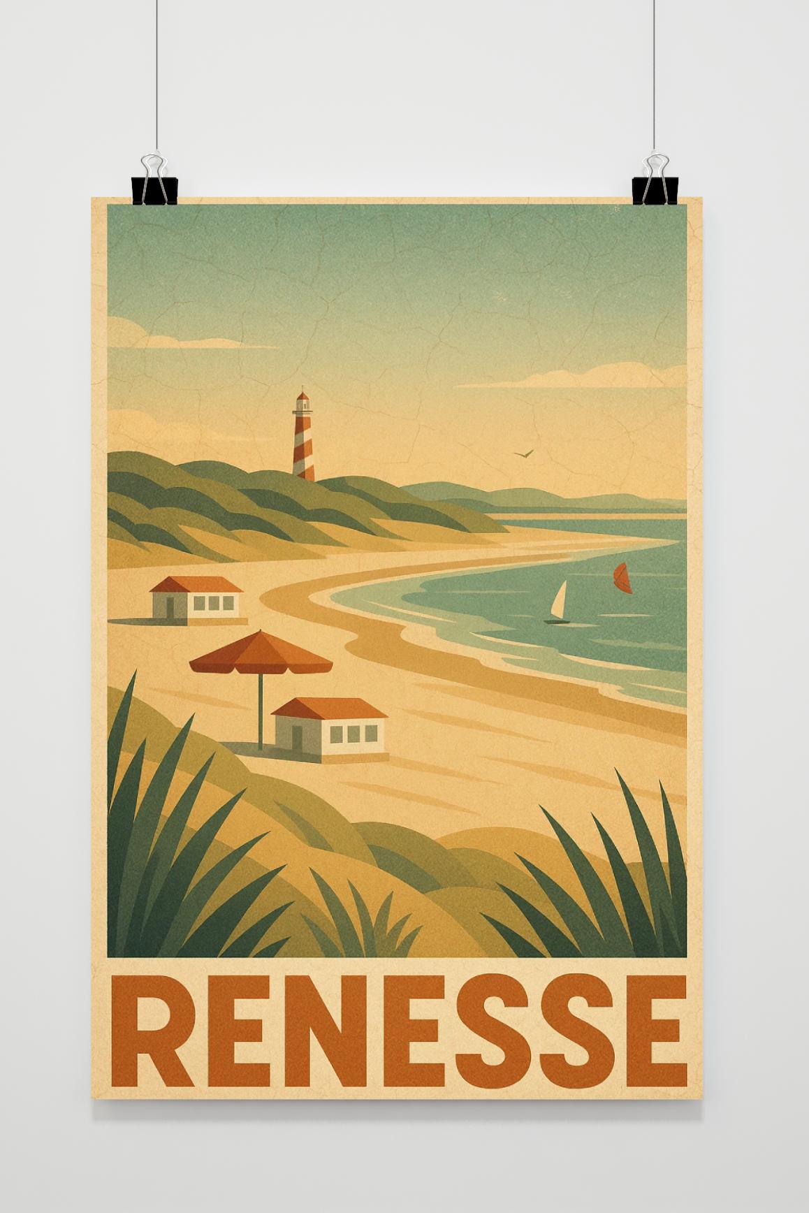 Renesse Text Vintage poster van 25 Artstreet