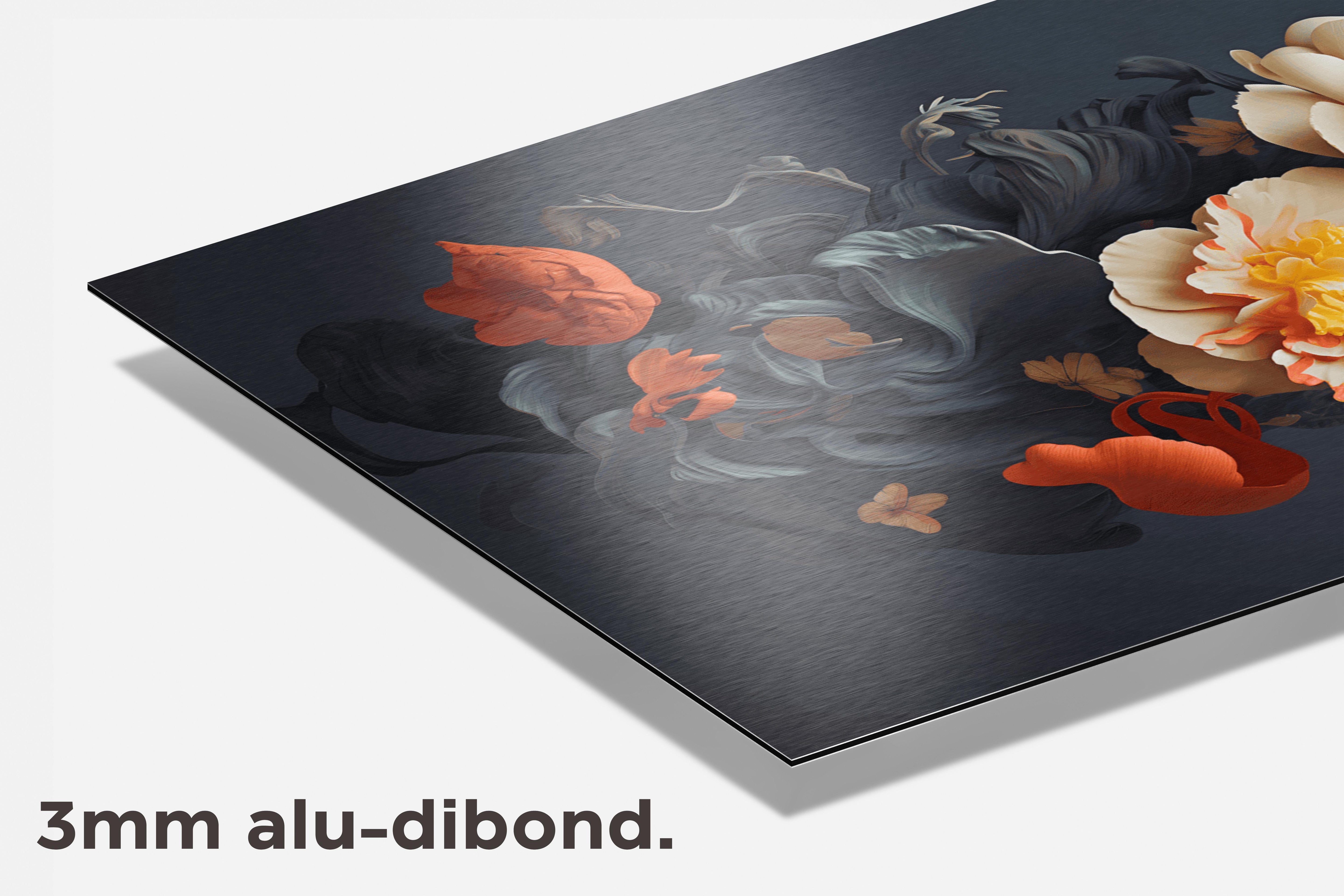 Bloem Rook Zwart dibond detail