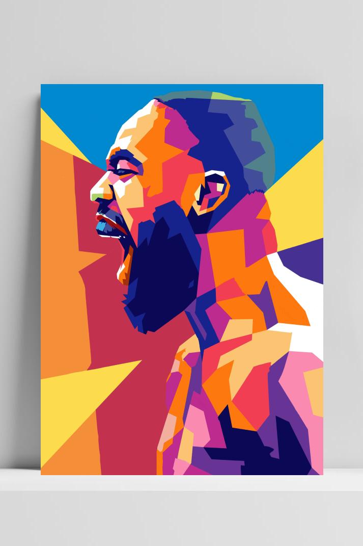 Jon Jones op 3mm aluminium dibond