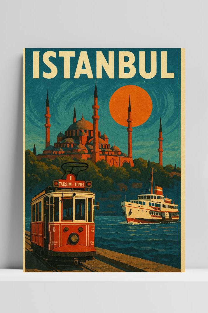 Istanbul Art Text op 3mm aluminium dibond