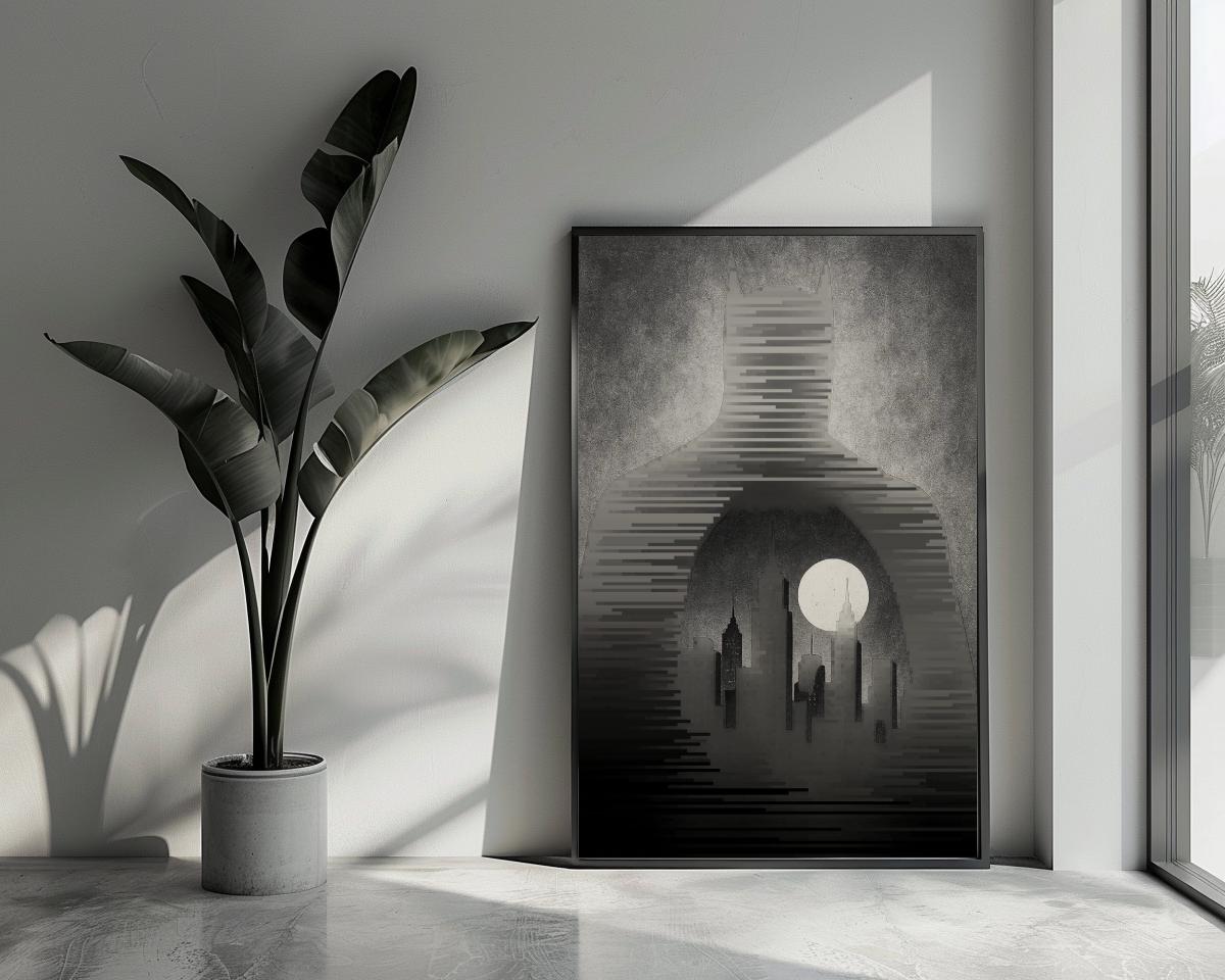 Batman City B&W poster van 25 Artstreet