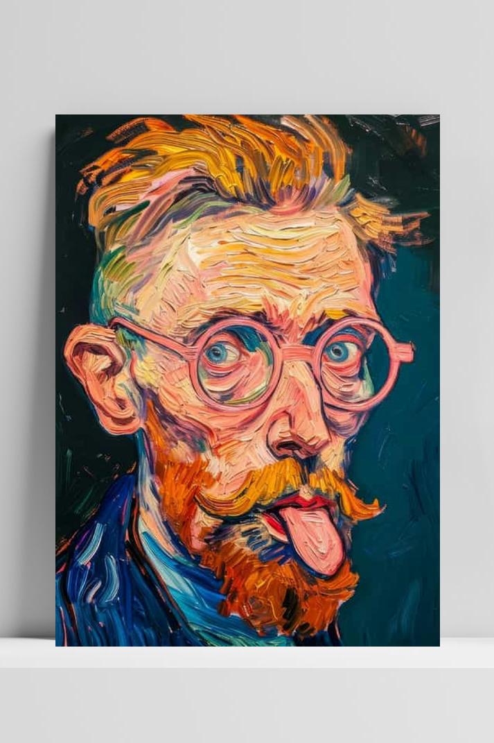 Vincent van Gogh op 3mm aluminium dibond