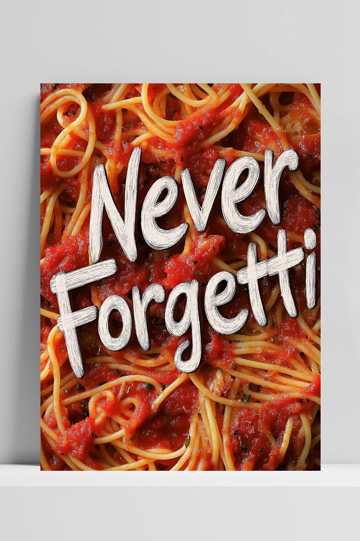 Never Forgetti op 3mm aluminium dibond