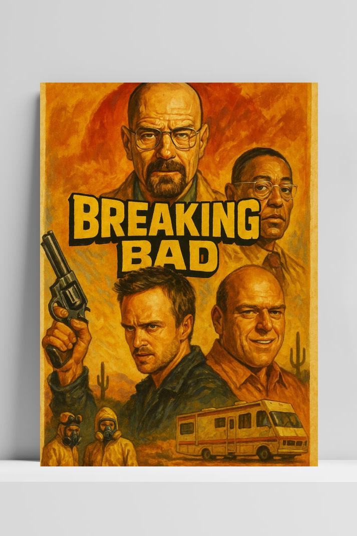 Breaking Bad Art Text op 3mm aluminium dibond