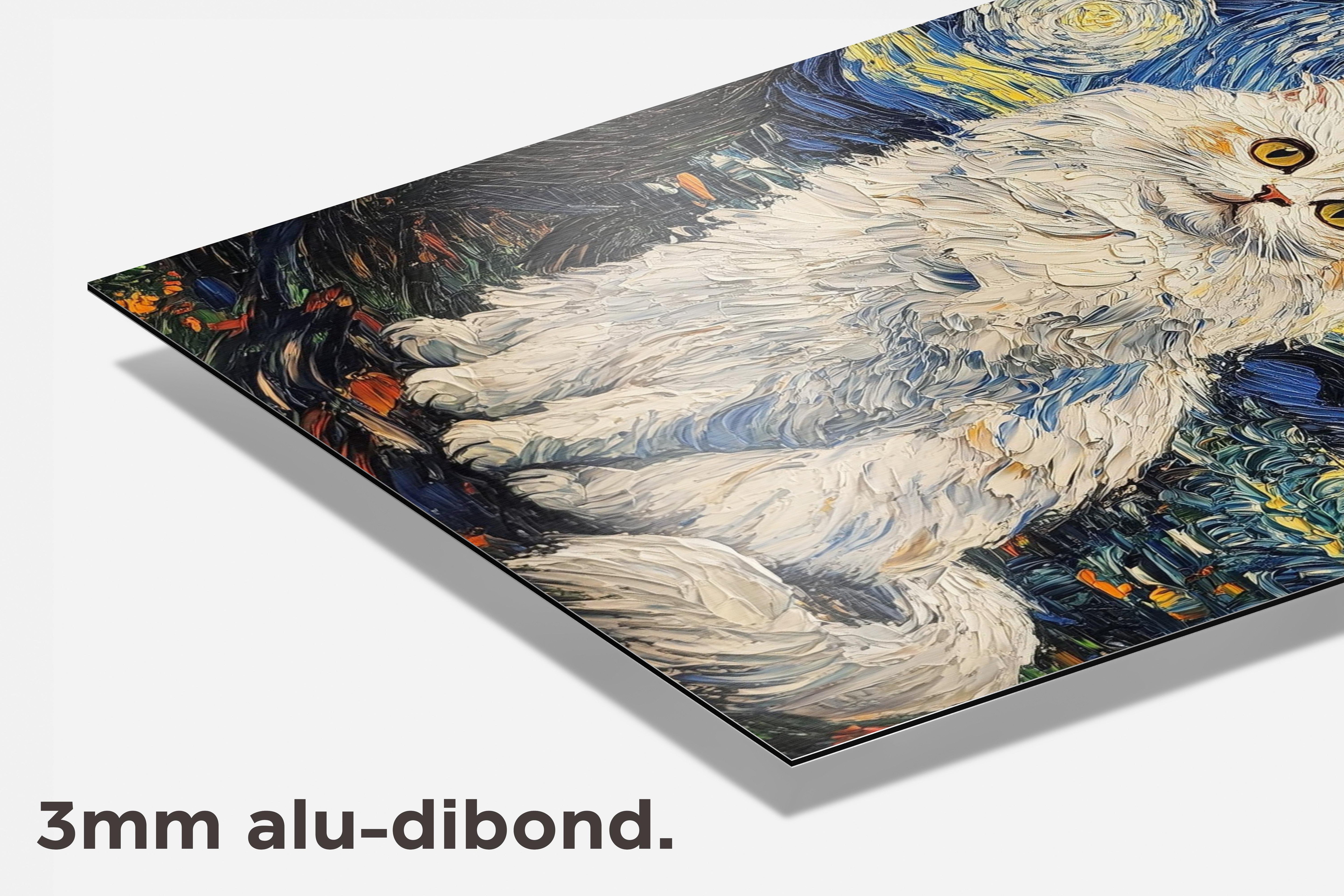 Kat Sterrennacht dibond detail