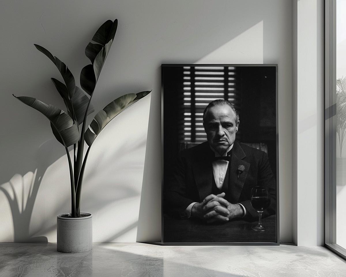Don Corleone The Godfather B&W poster van 25 Artstreet