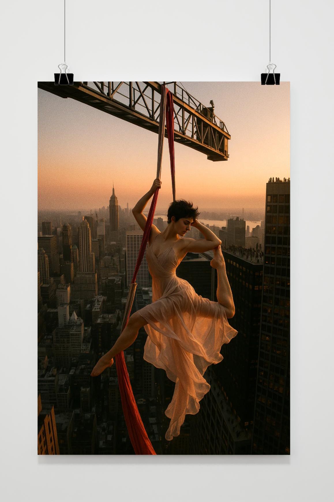 Acrobatics Cityscape poster van 25 Artstreet