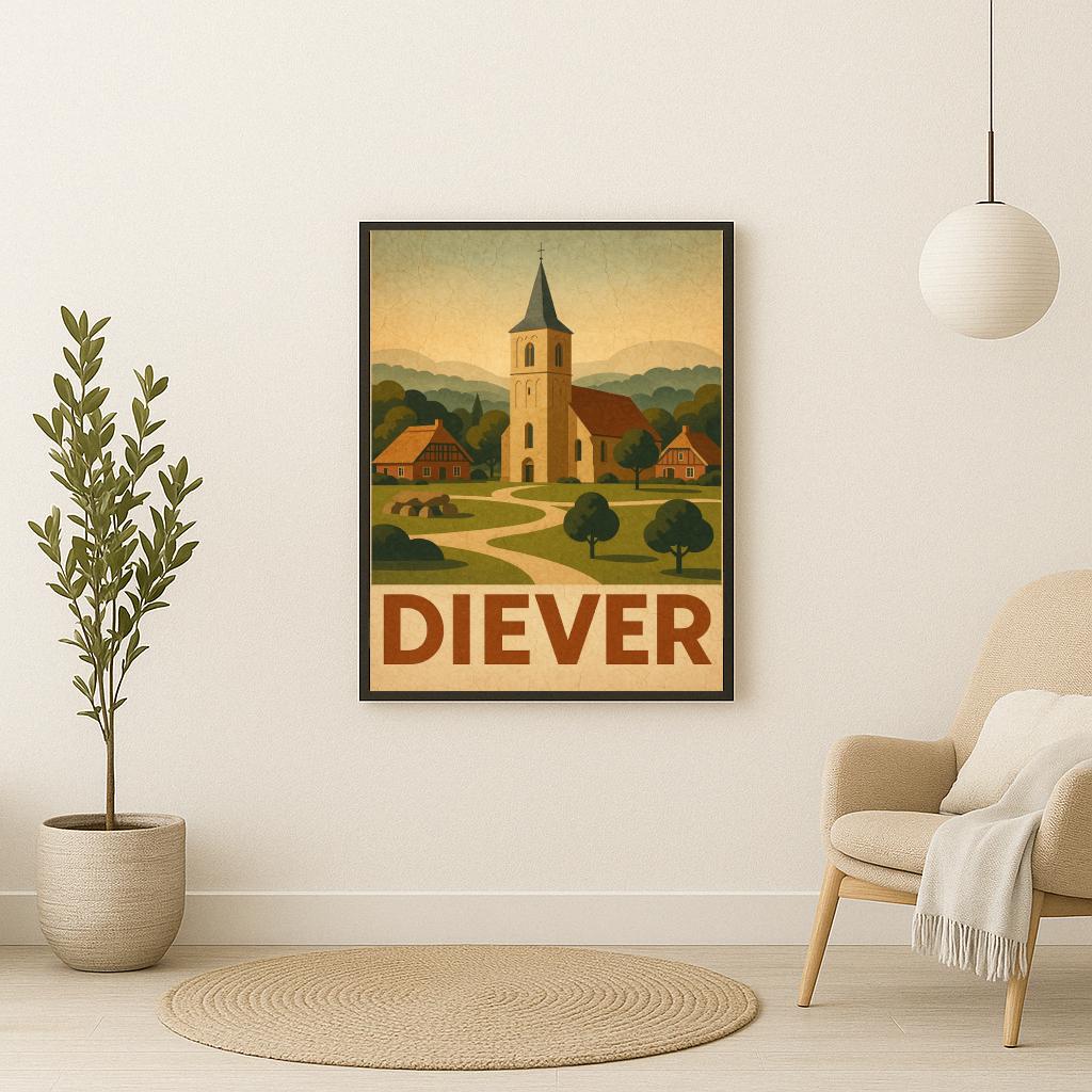 Diever Text Vintage poster sfeerbeeld 2