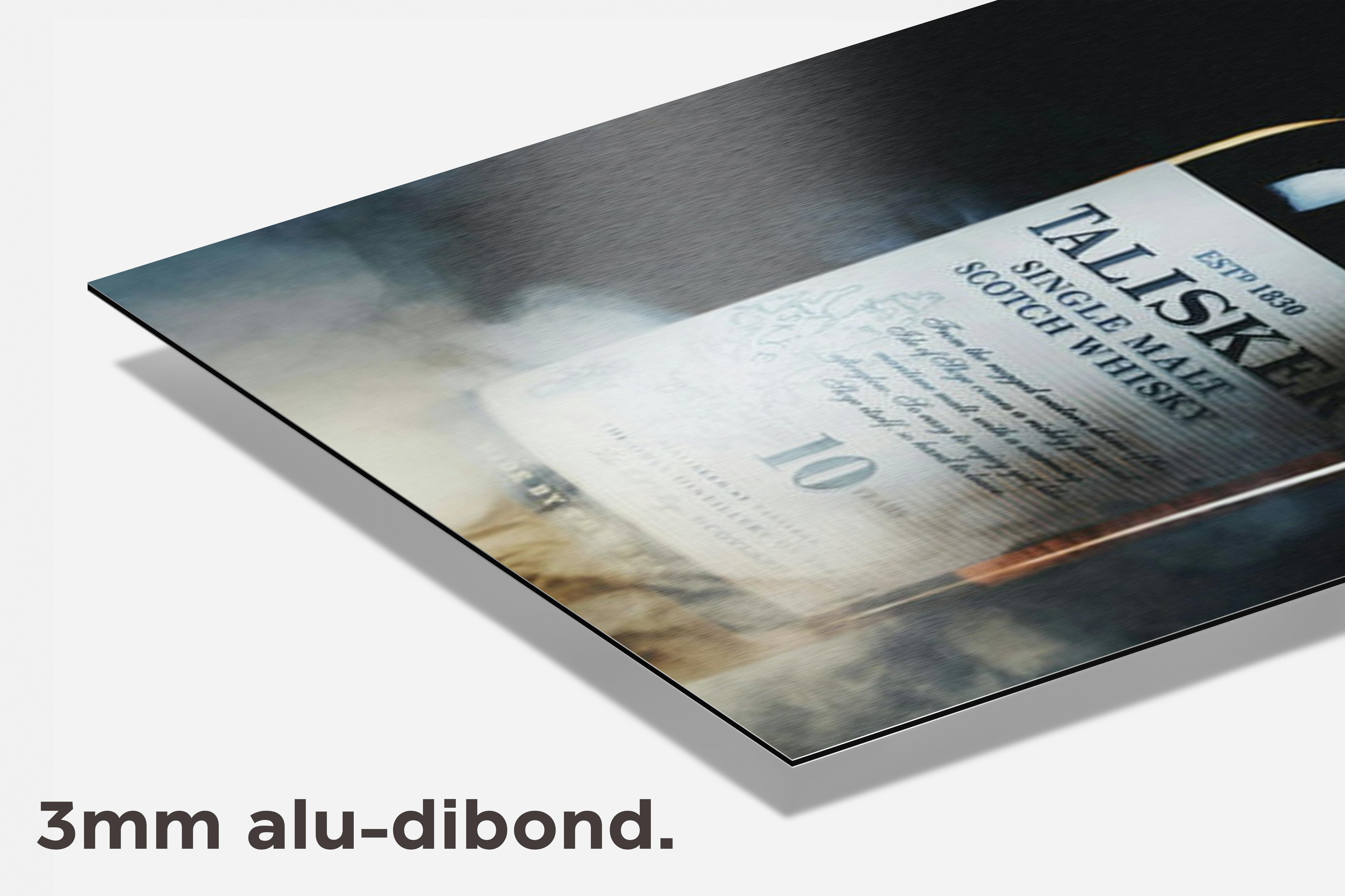 Whisky Talisker dibond detail