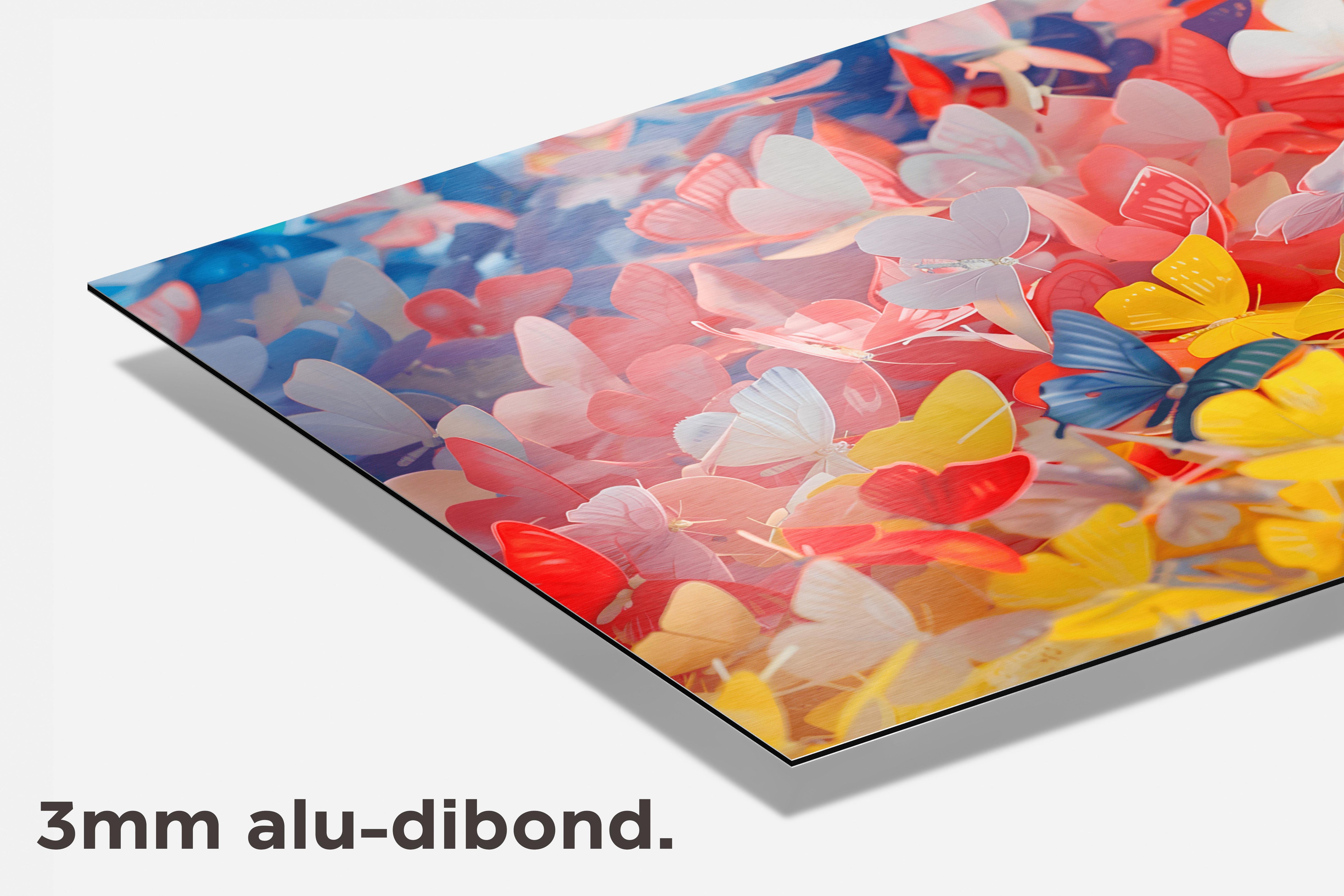 Kleurrijke Vlinders dibond detail