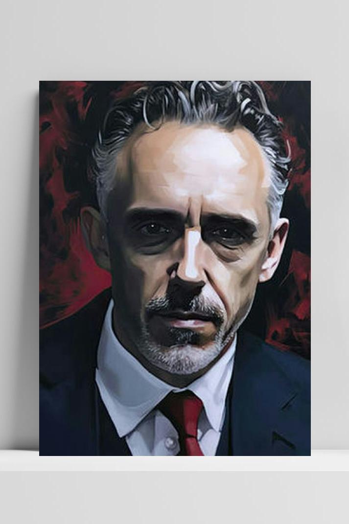 Jordan Peterson op 3mm aluminium dibond