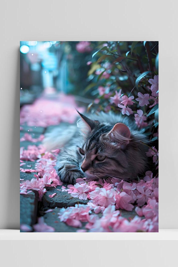 Kat op 3mm aluminium dibond