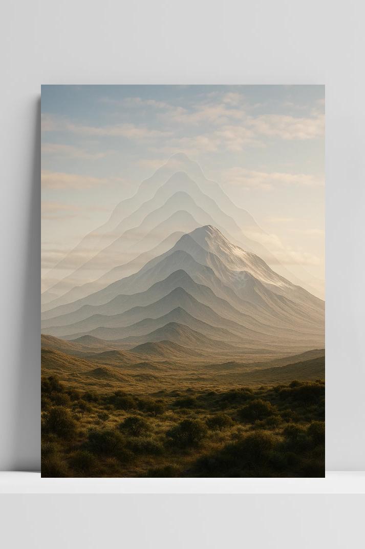Mountain Layered Surreal in an interior