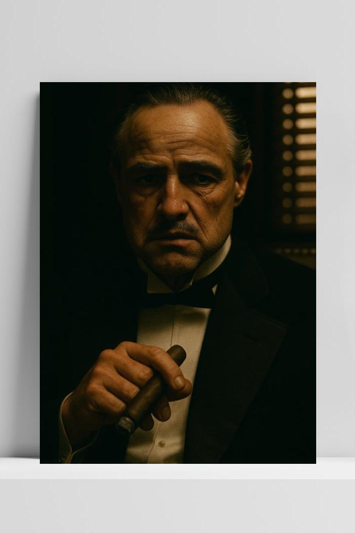 Don Corleone Cigar The Godfather op 3mm aluminium dibond