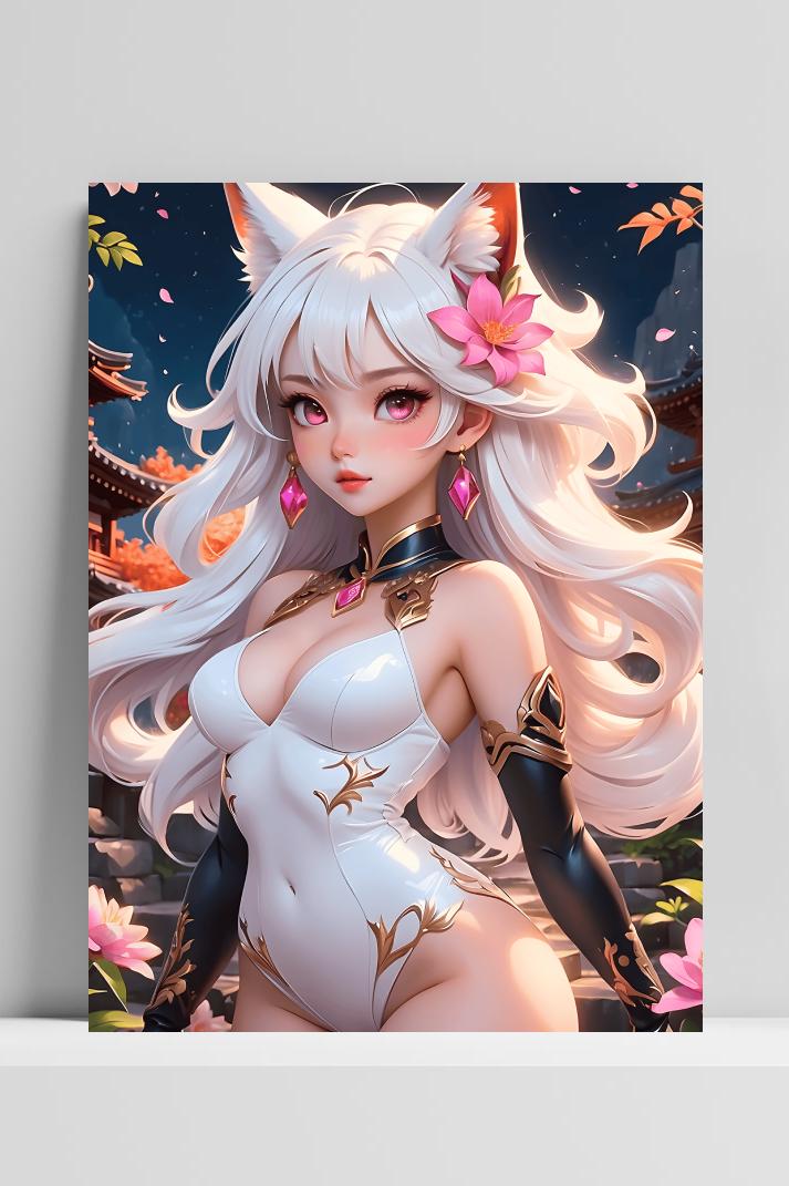Anime Furry op 3mm aluminium dibond