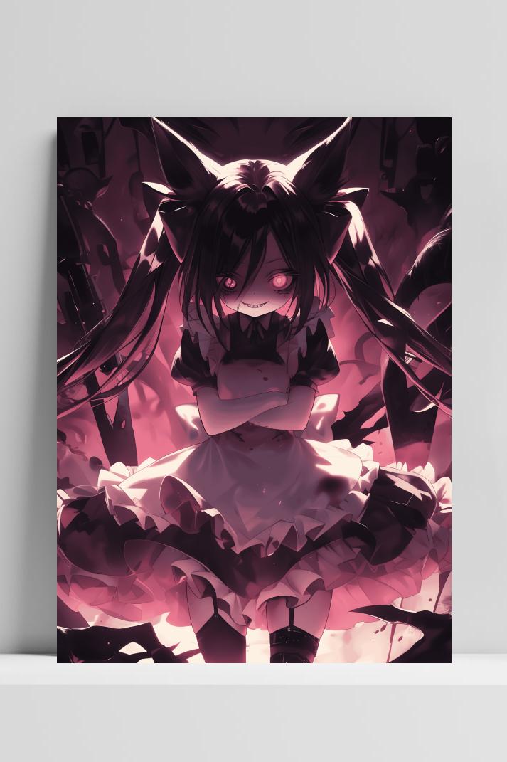 Demonkind Anime op 3mm aluminium dibond