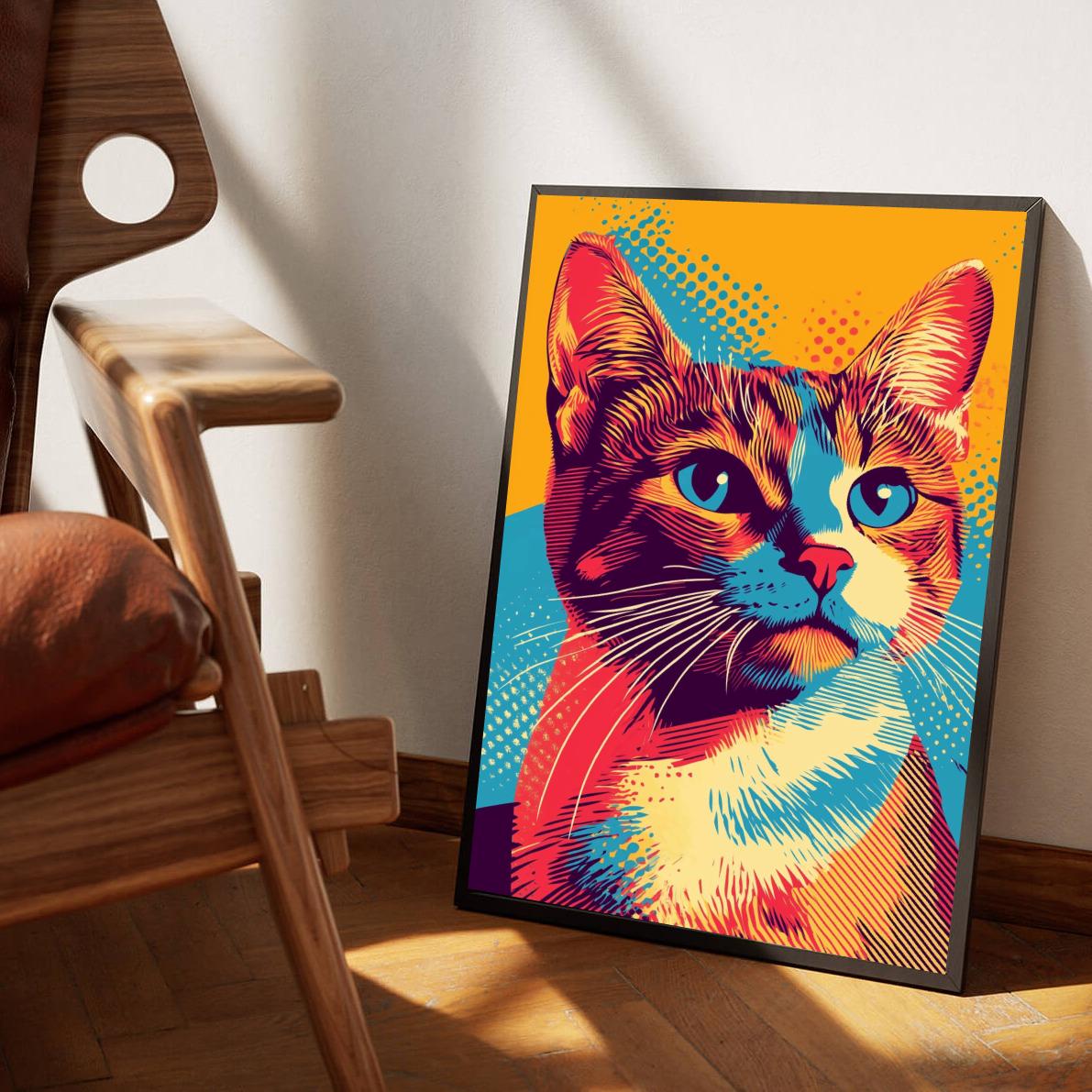 Cat Pop Art poster van 25 Artstreet