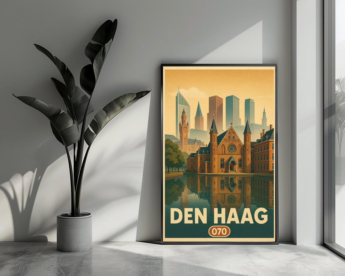 Den Haag Netherlands Vintage Text poster van 25 Artstreet