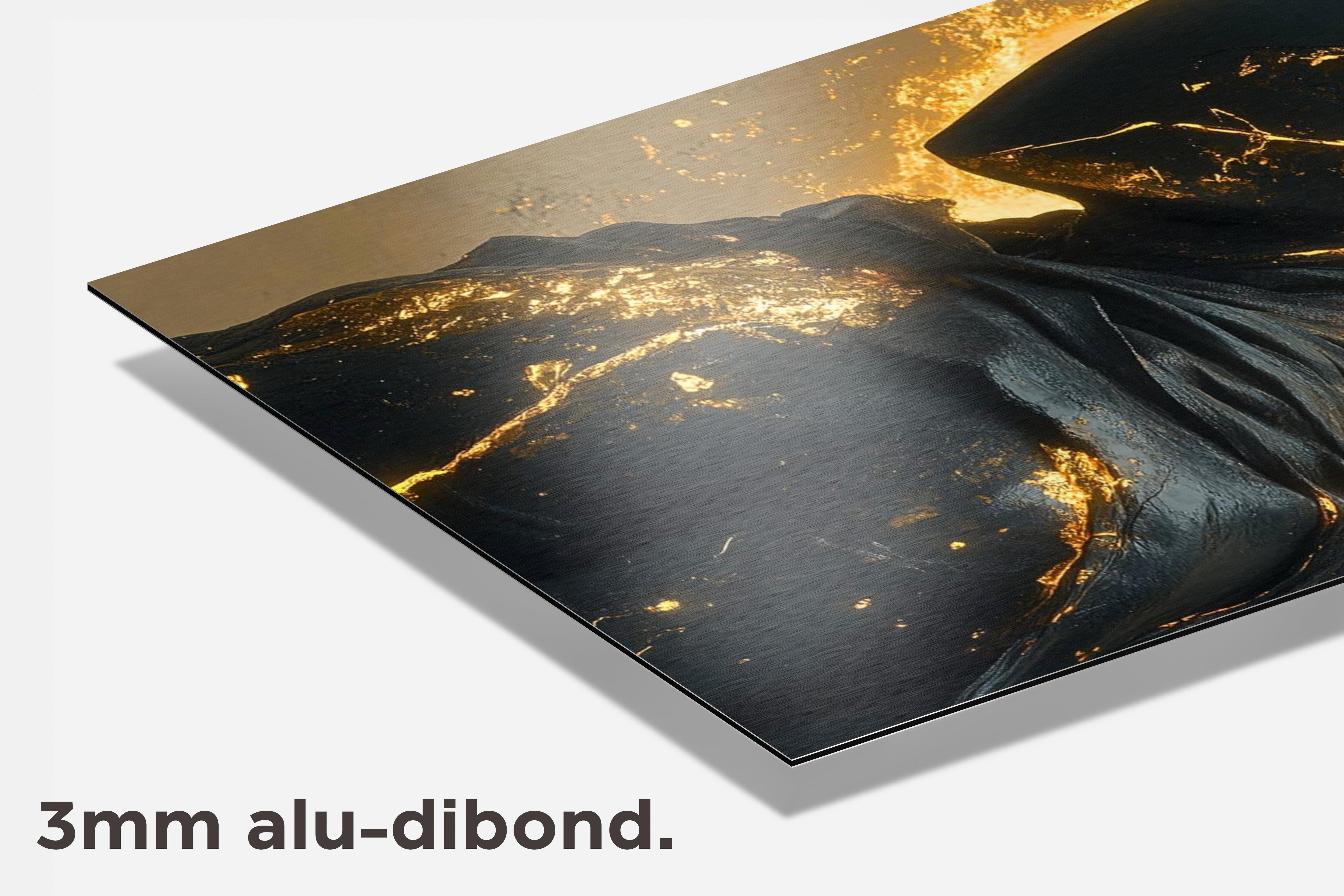 Gouden Masker dibond detail