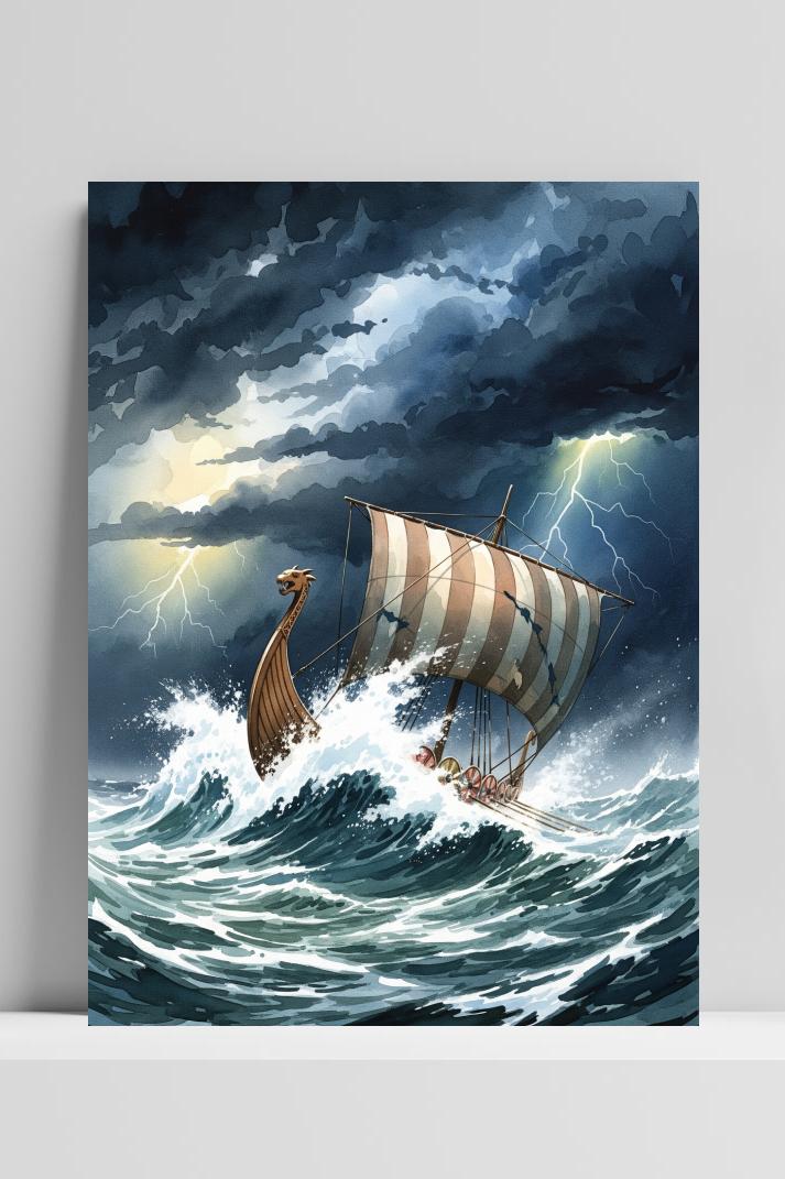 Boat Sea Storm dans un intérieur