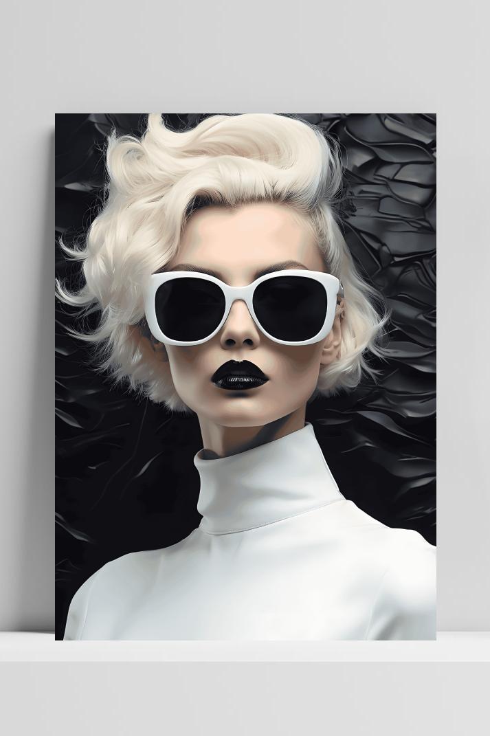 Zwart Lippen op 3mm aluminium dibond