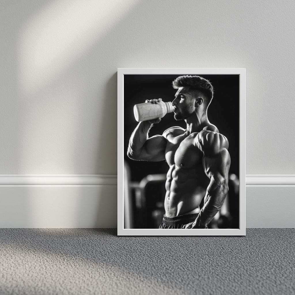 Muscle Man B&W poster sfeerbeeld 3