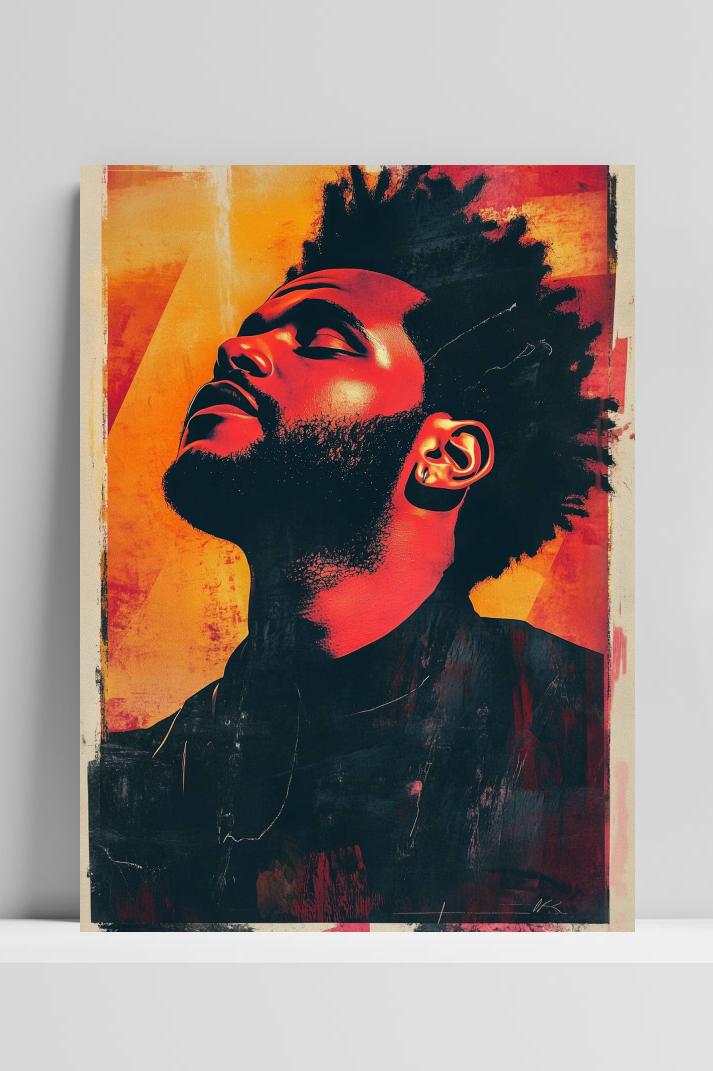The Weeknd Kunst op 3mm aluminium dibond