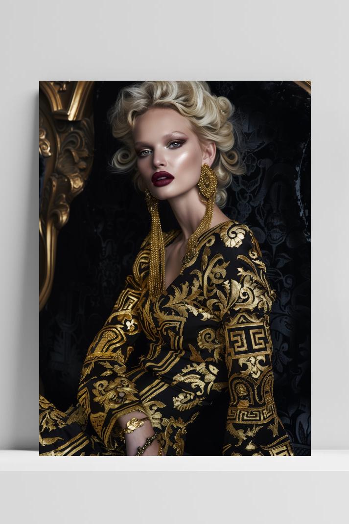 Versace Fashion op 3mm aluminium dibond