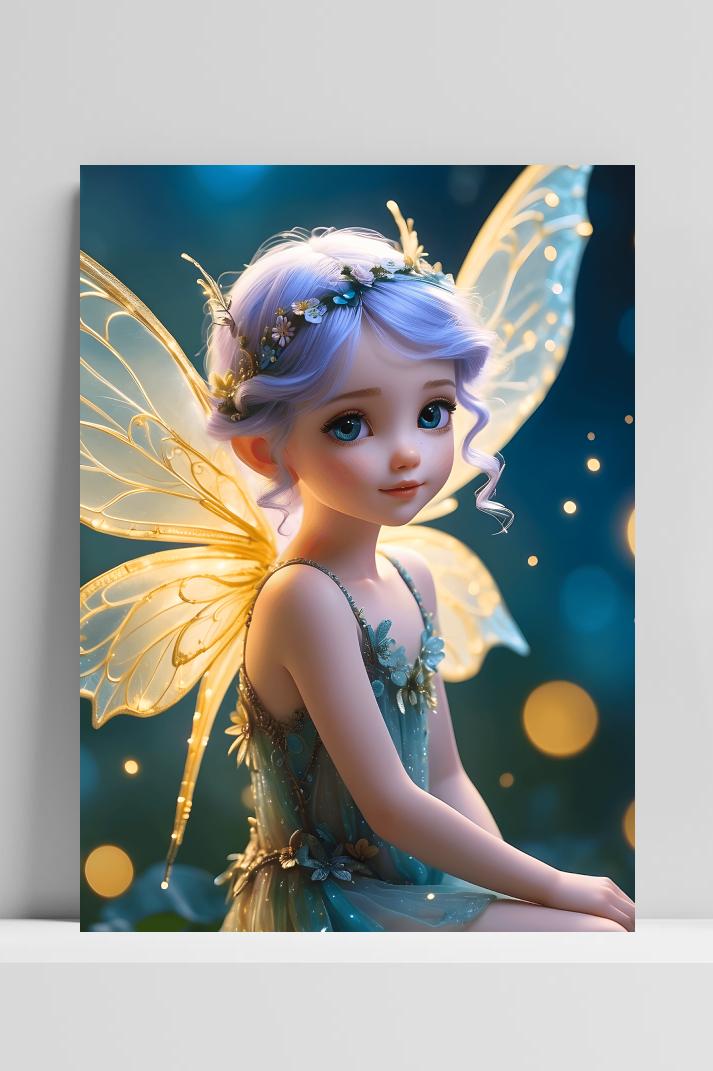 Mooie Fee op 3mm aluminium dibond