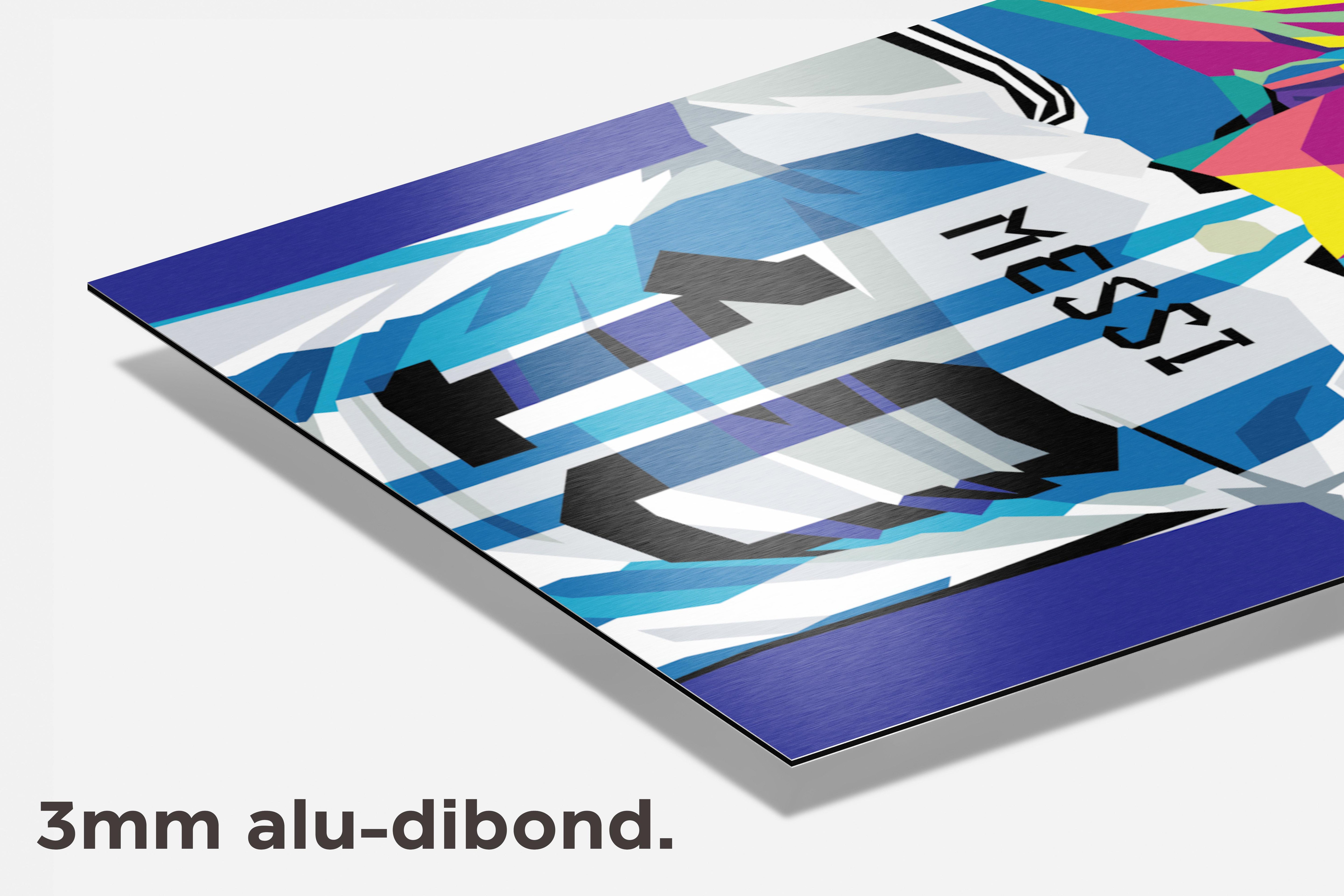 Leonel Messi Pop Art dibond detail