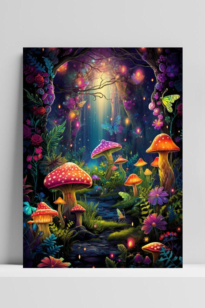 Sprookjesbos op 3mm aluminium dibond