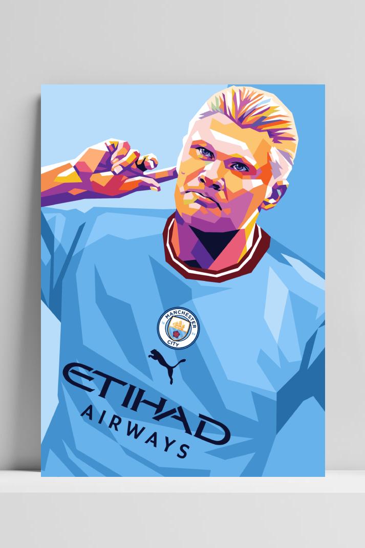 Erling Haaland op 3mm aluminium dibond