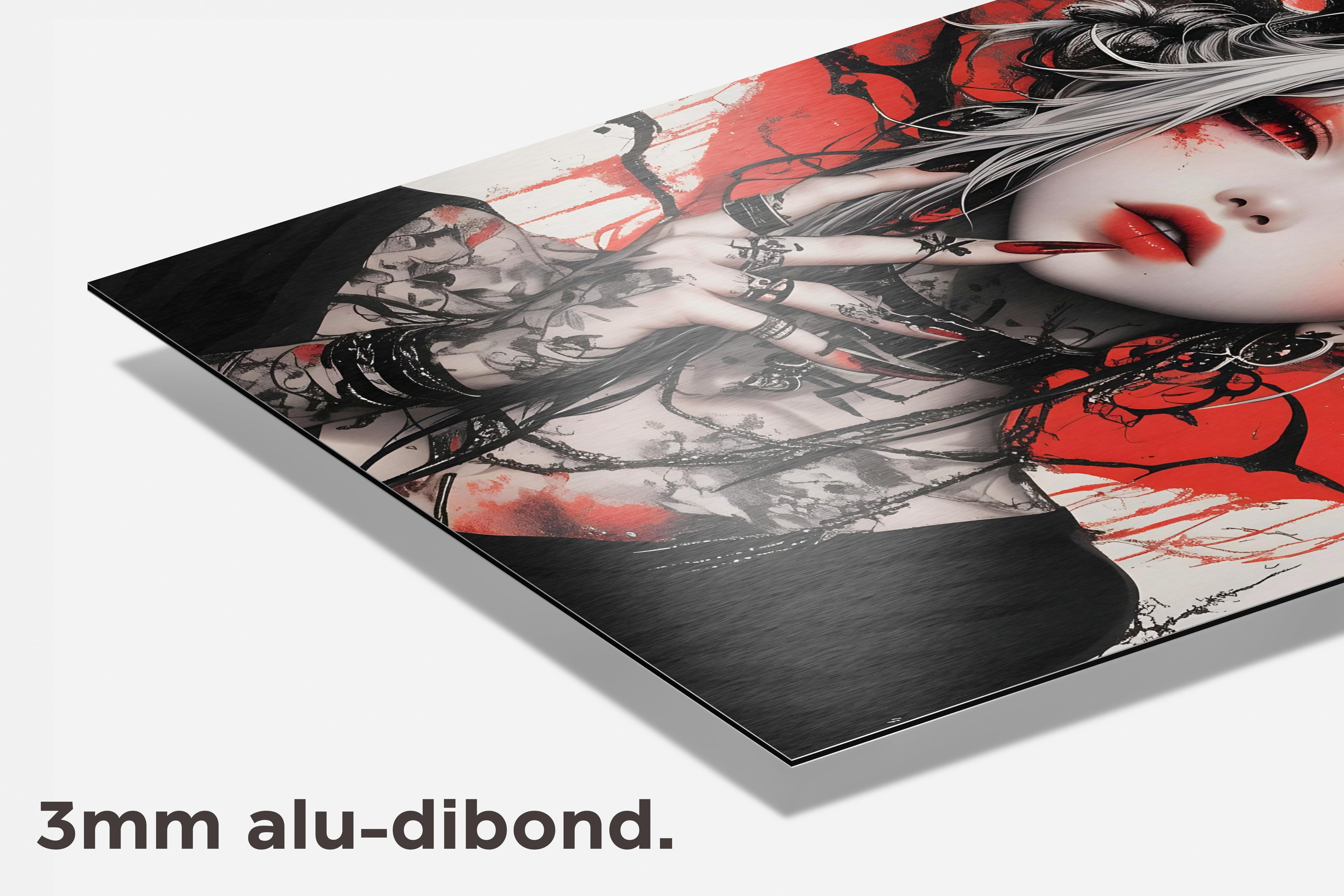 Duivel Meisje dibond detail