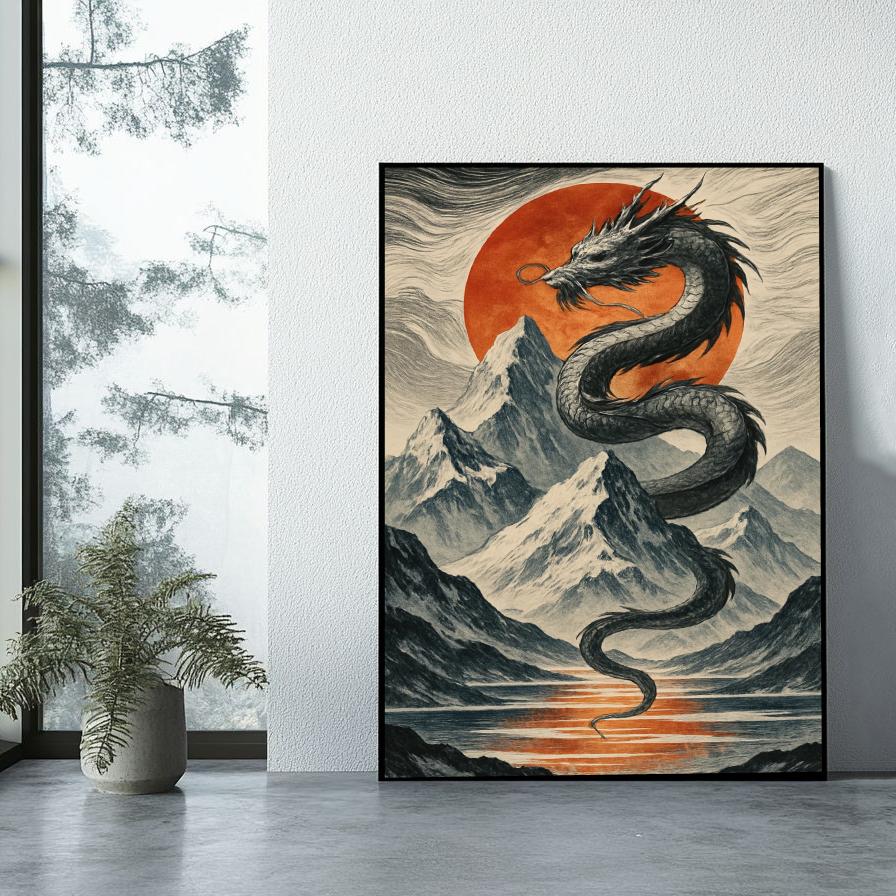 Dragon Art Vintage poster sfeerbeeld 1
