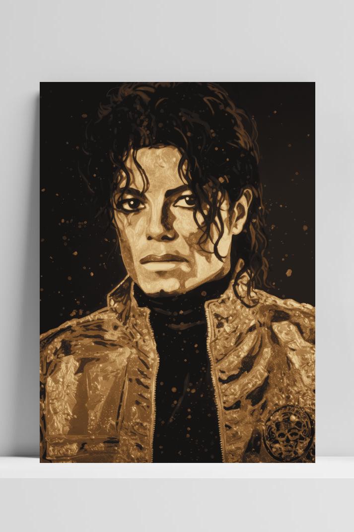Michael Jackson Poster op 3mm aluminium dibond