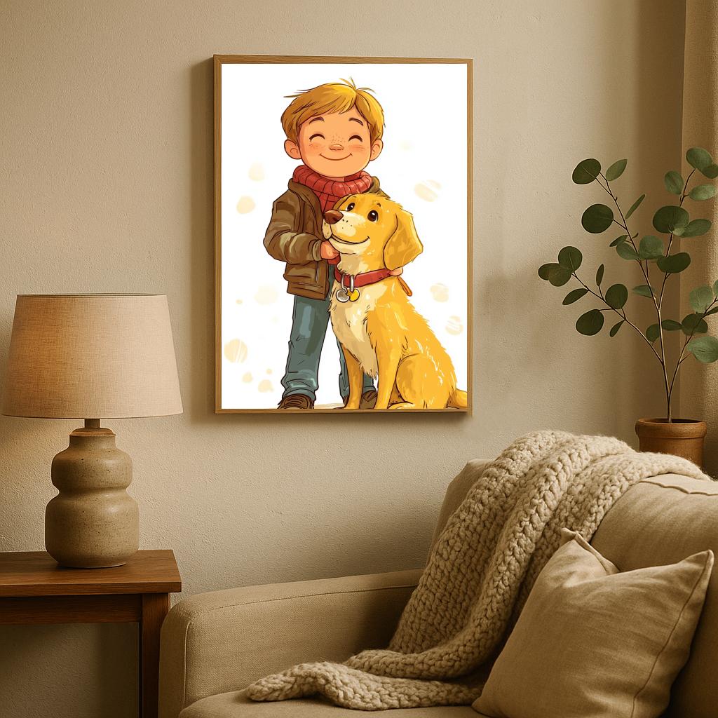 Boy Dog Cartoon poster sfeerbeeld 2