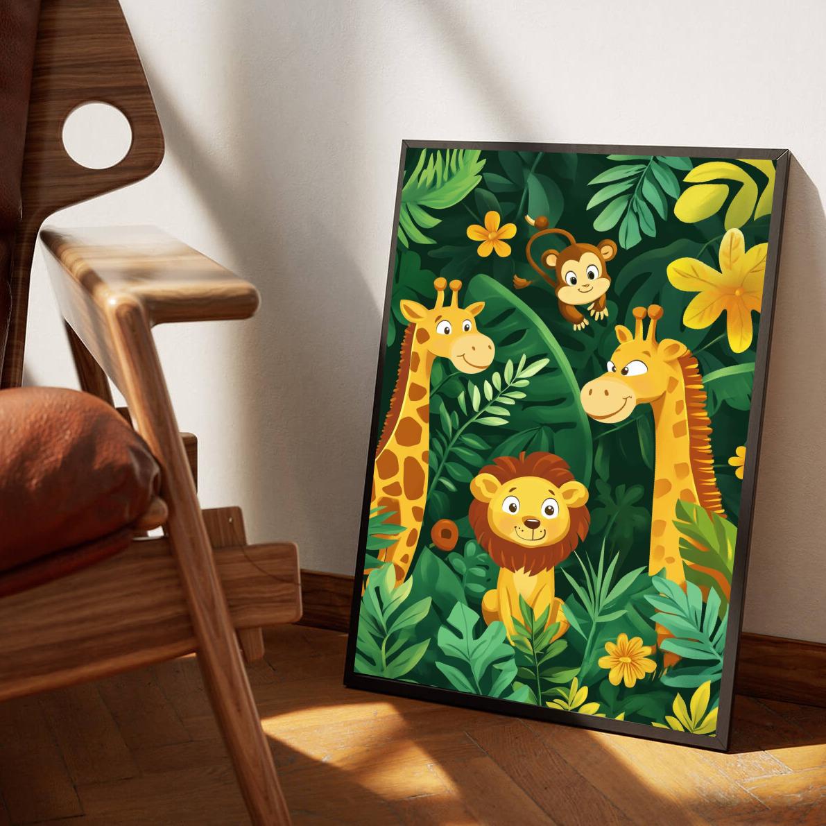 Animals Jungle Cartoon poster van 25 Artstreet