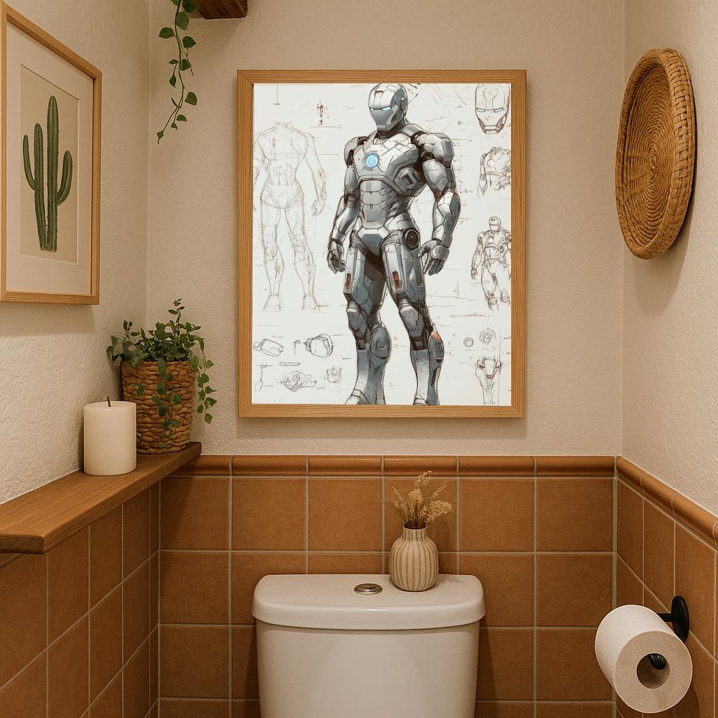 Iron Man Marvel Sketch poster sfeerbeeld 2