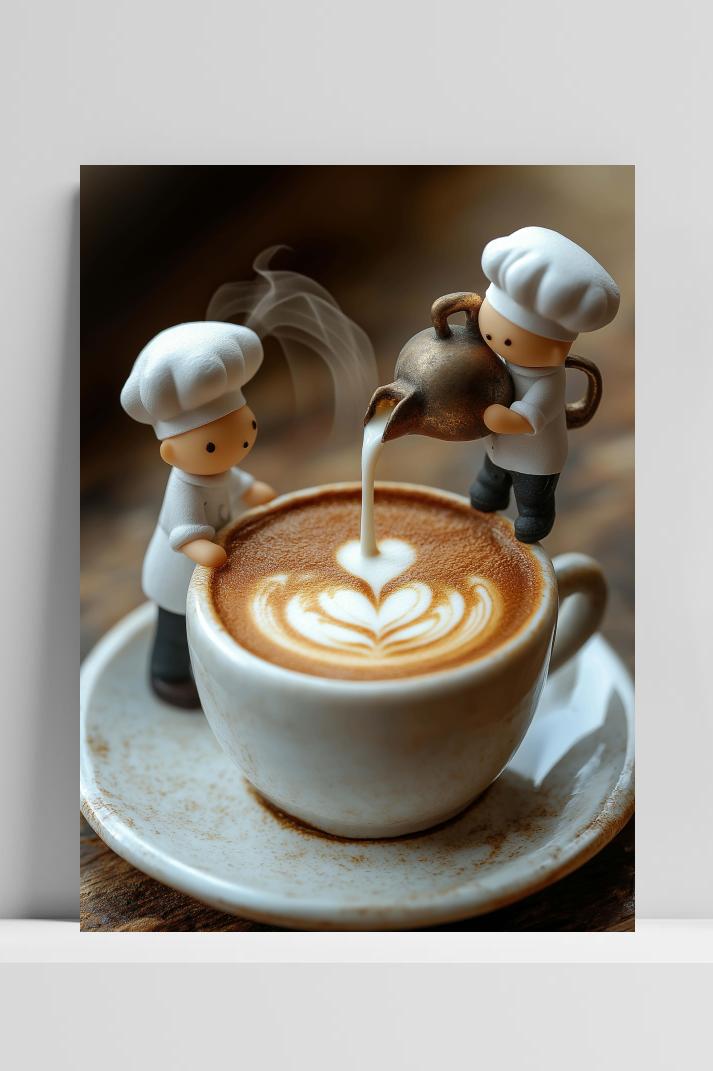 Coffee Chef op 3mm aluminium dibond