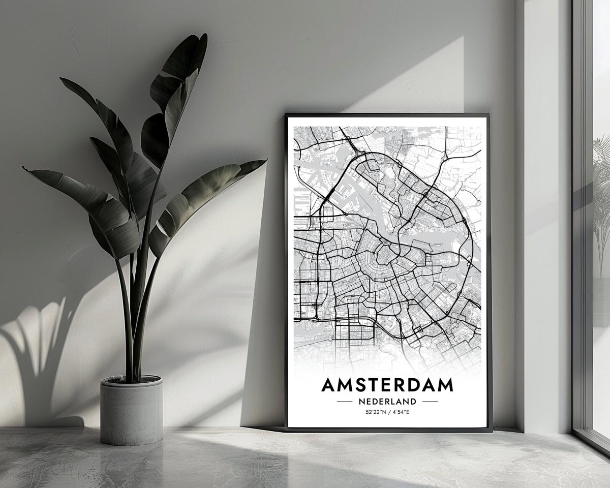 Amsterdam Wit poster van 25 Artstreet