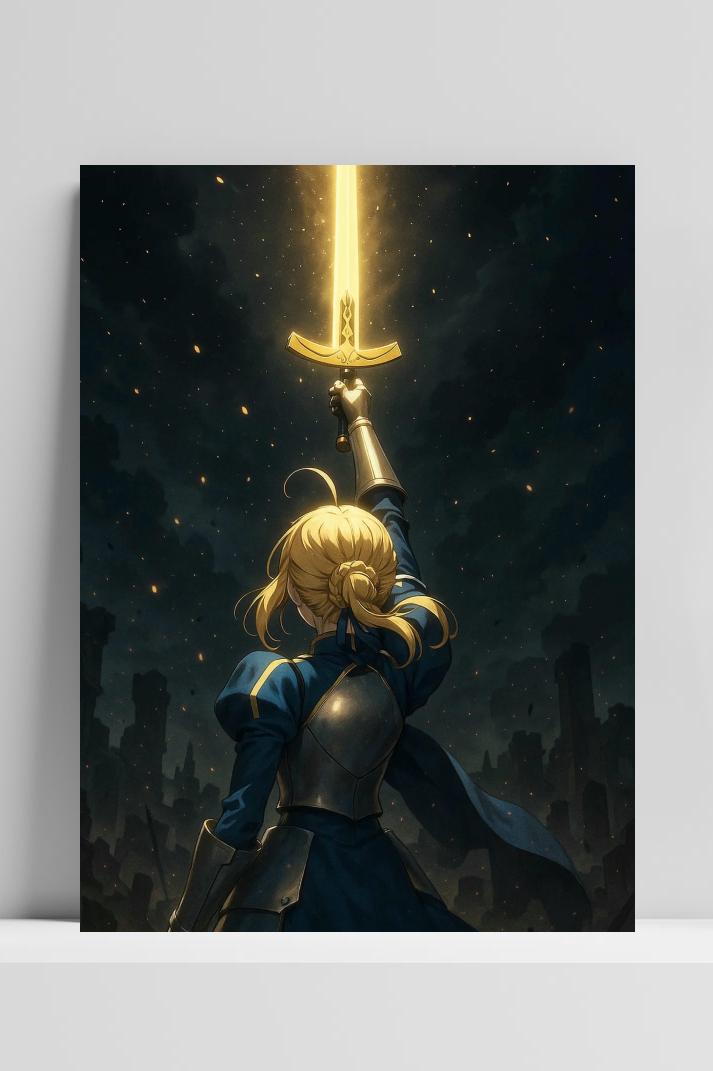 Saber Fate/Zero op 3mm aluminium dibond