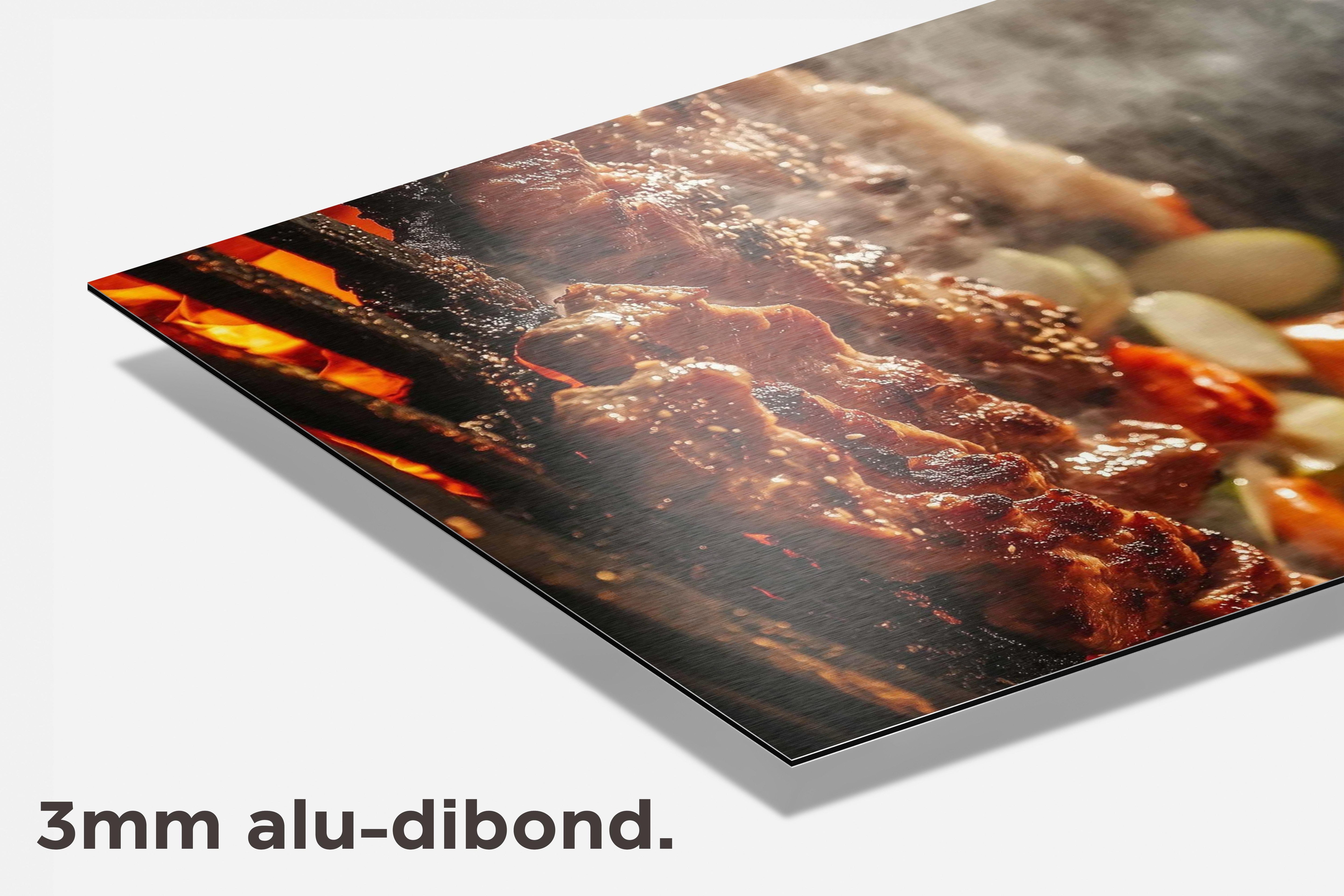 Barbecue Spiesjes dibond detail