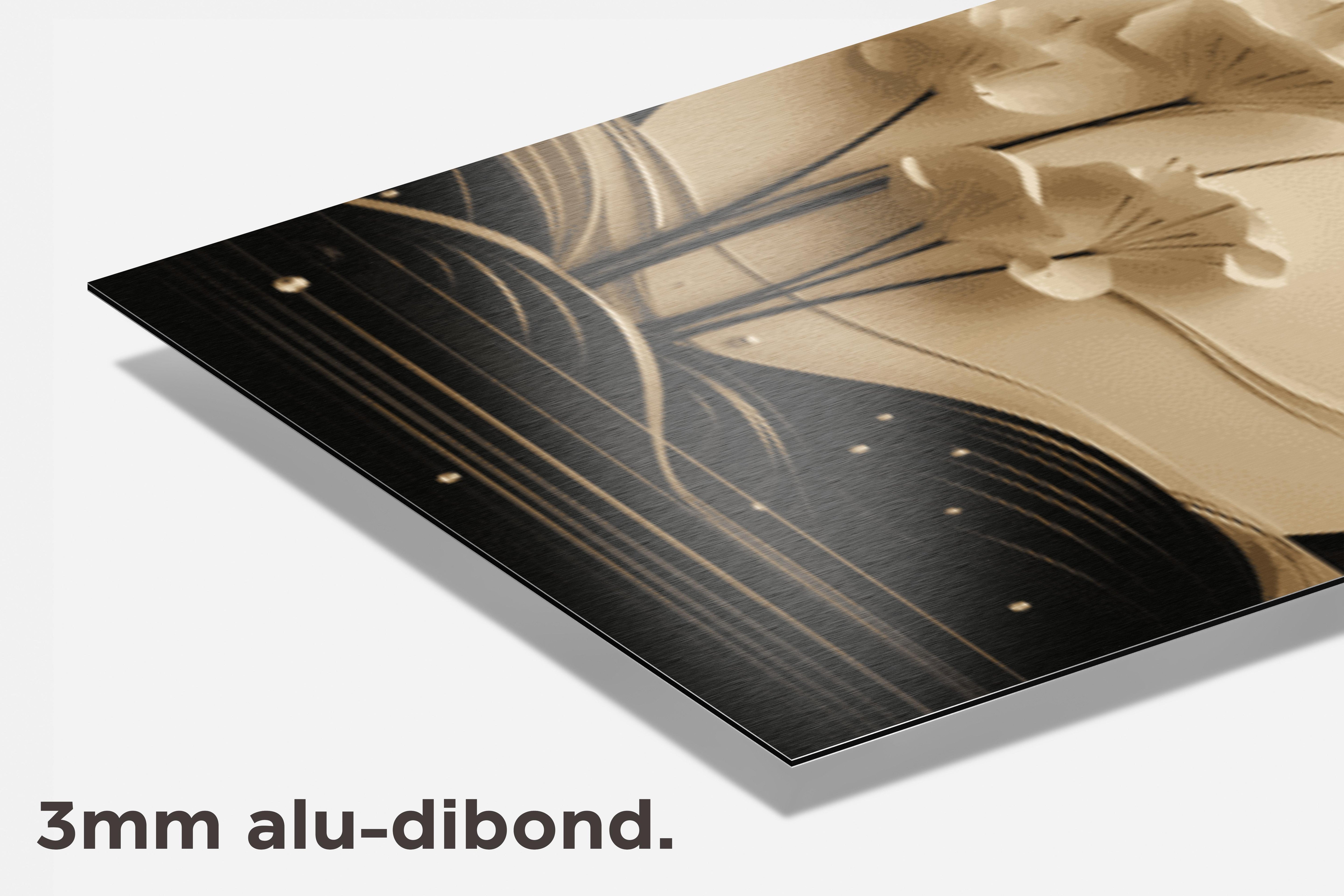 Gouden Lotus dibond detail