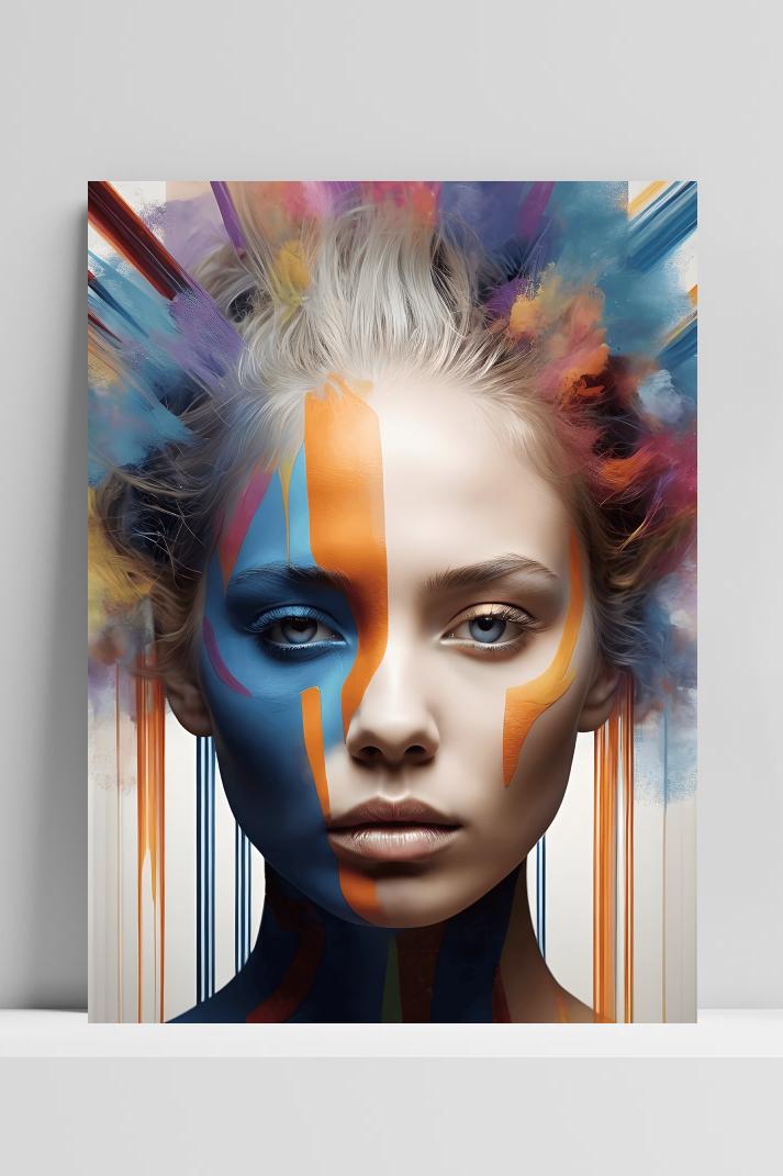 Kleur Portret op 3mm aluminium dibond
