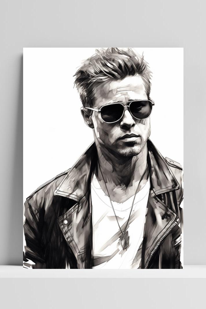 Tyler Durden Getekend op 3mm aluminium dibond