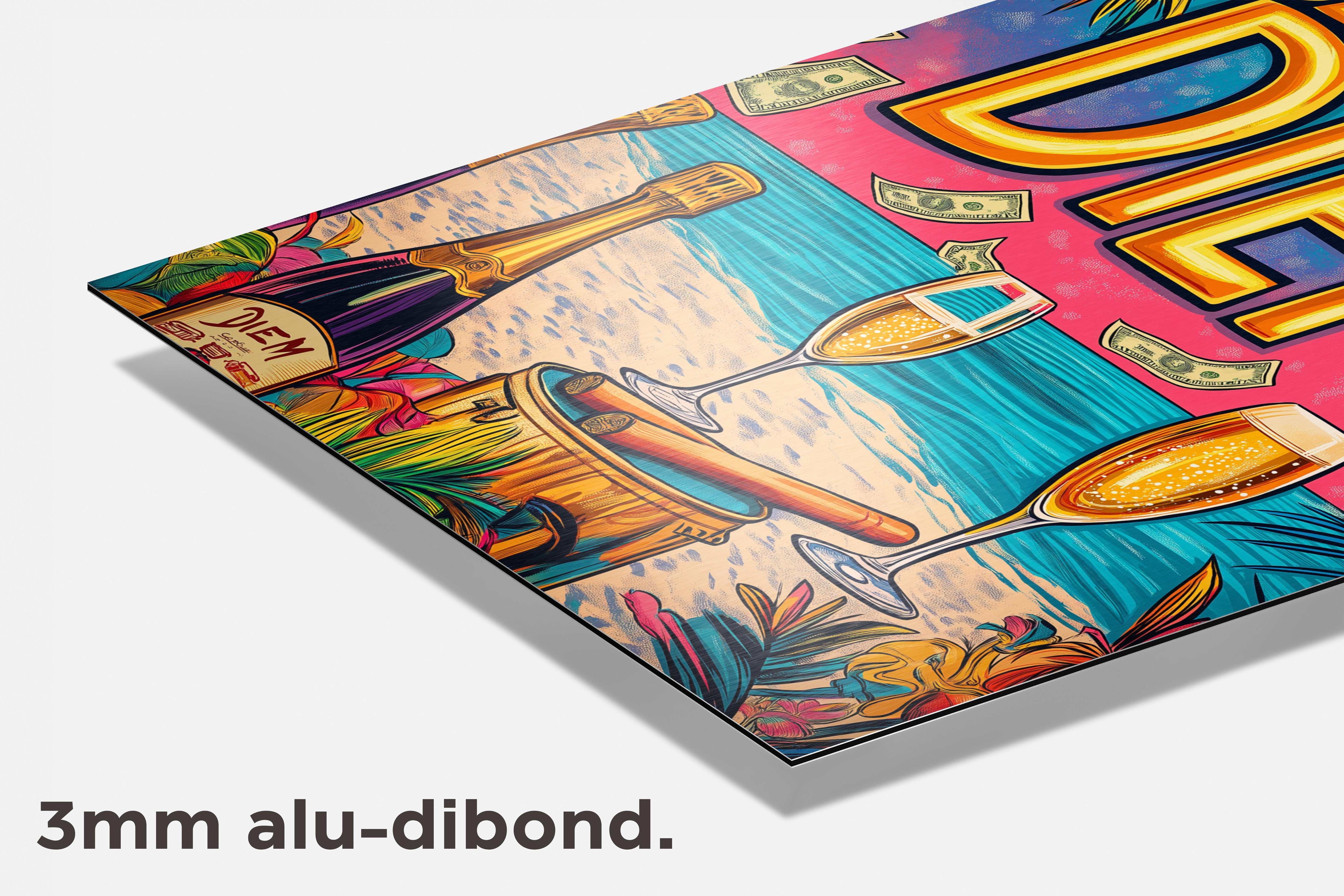 Carpe Diem dibond detail