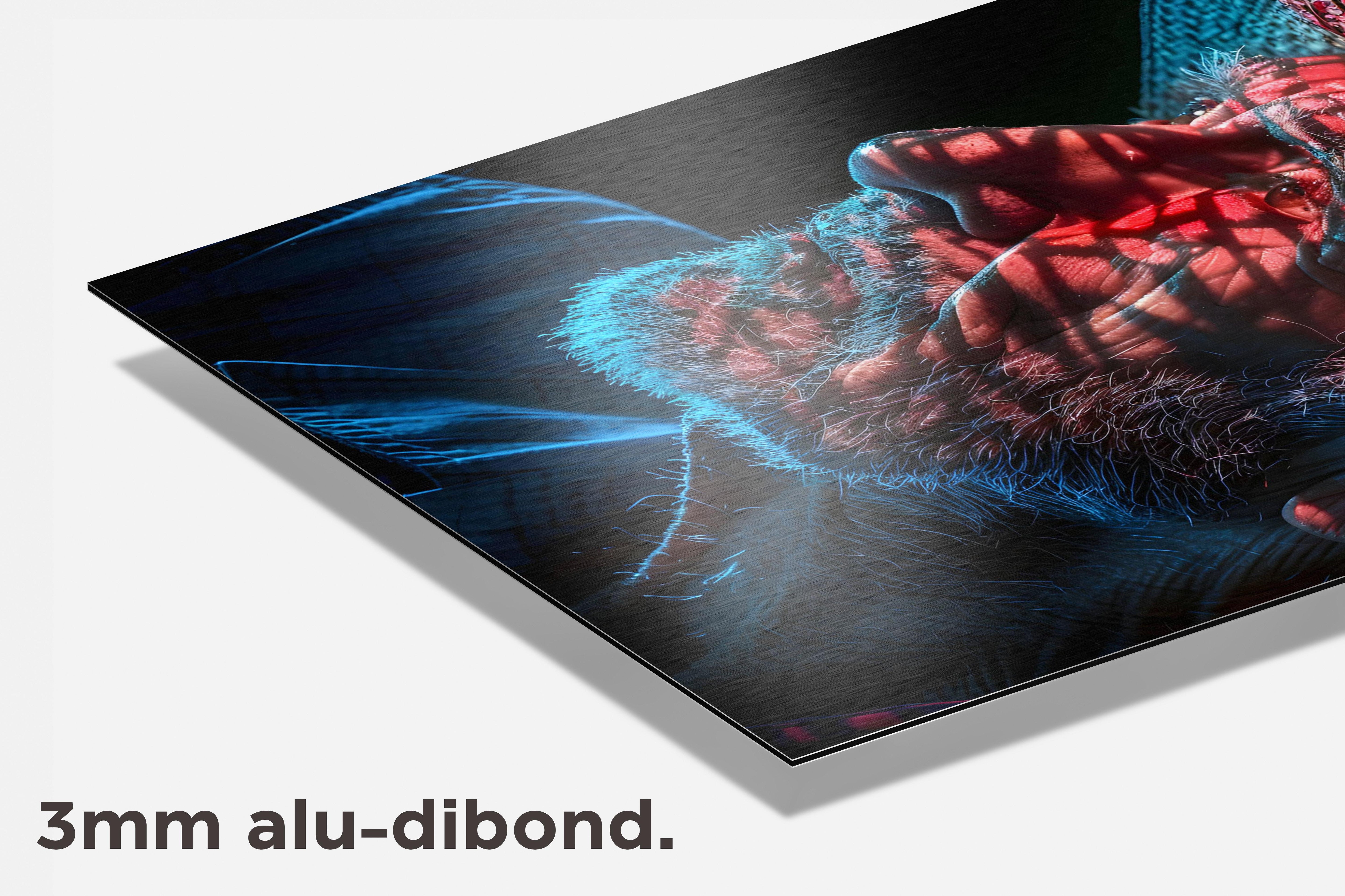 Schaduw Man dibond detail