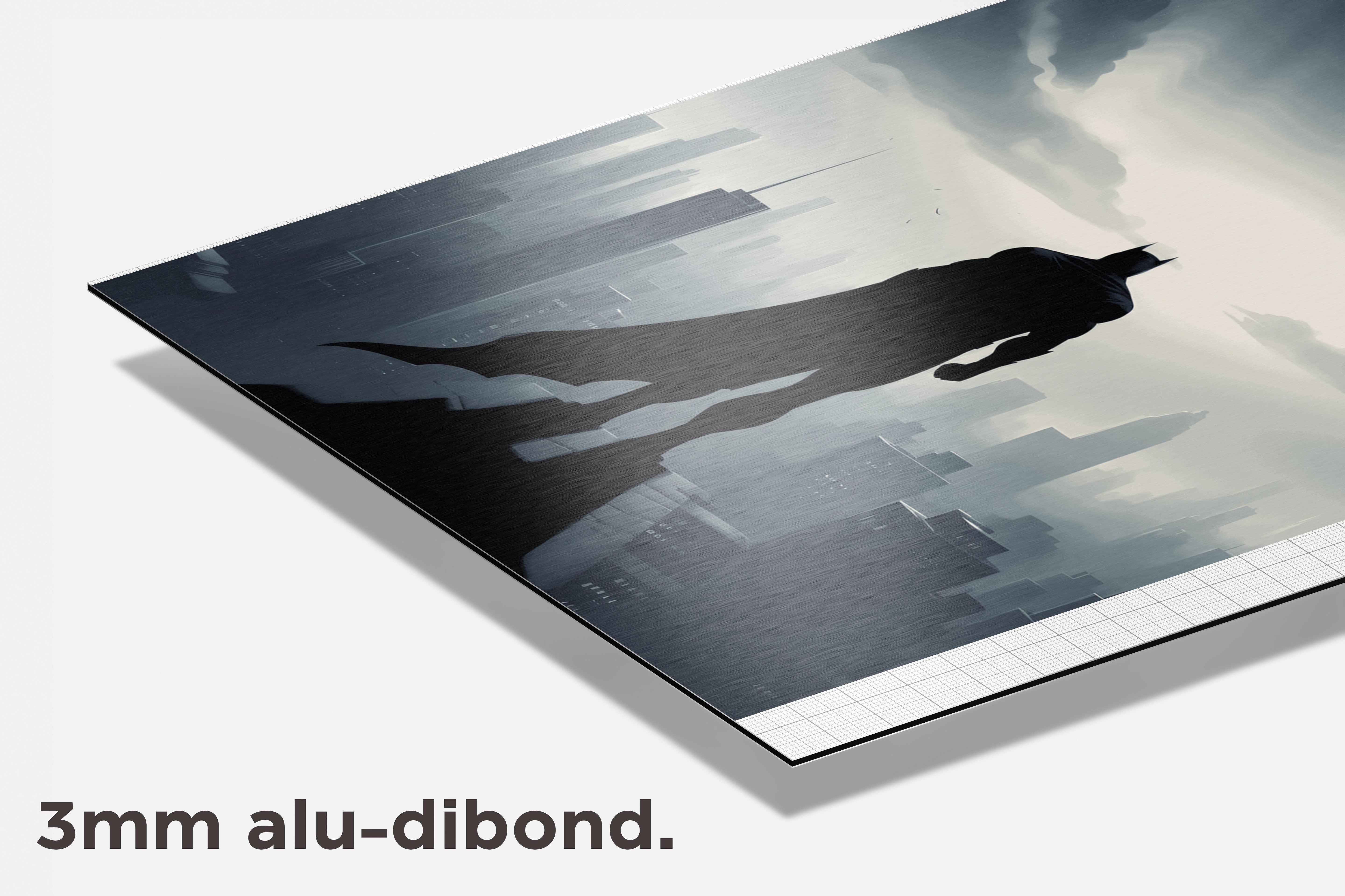 Batman Gotham City dibond detail