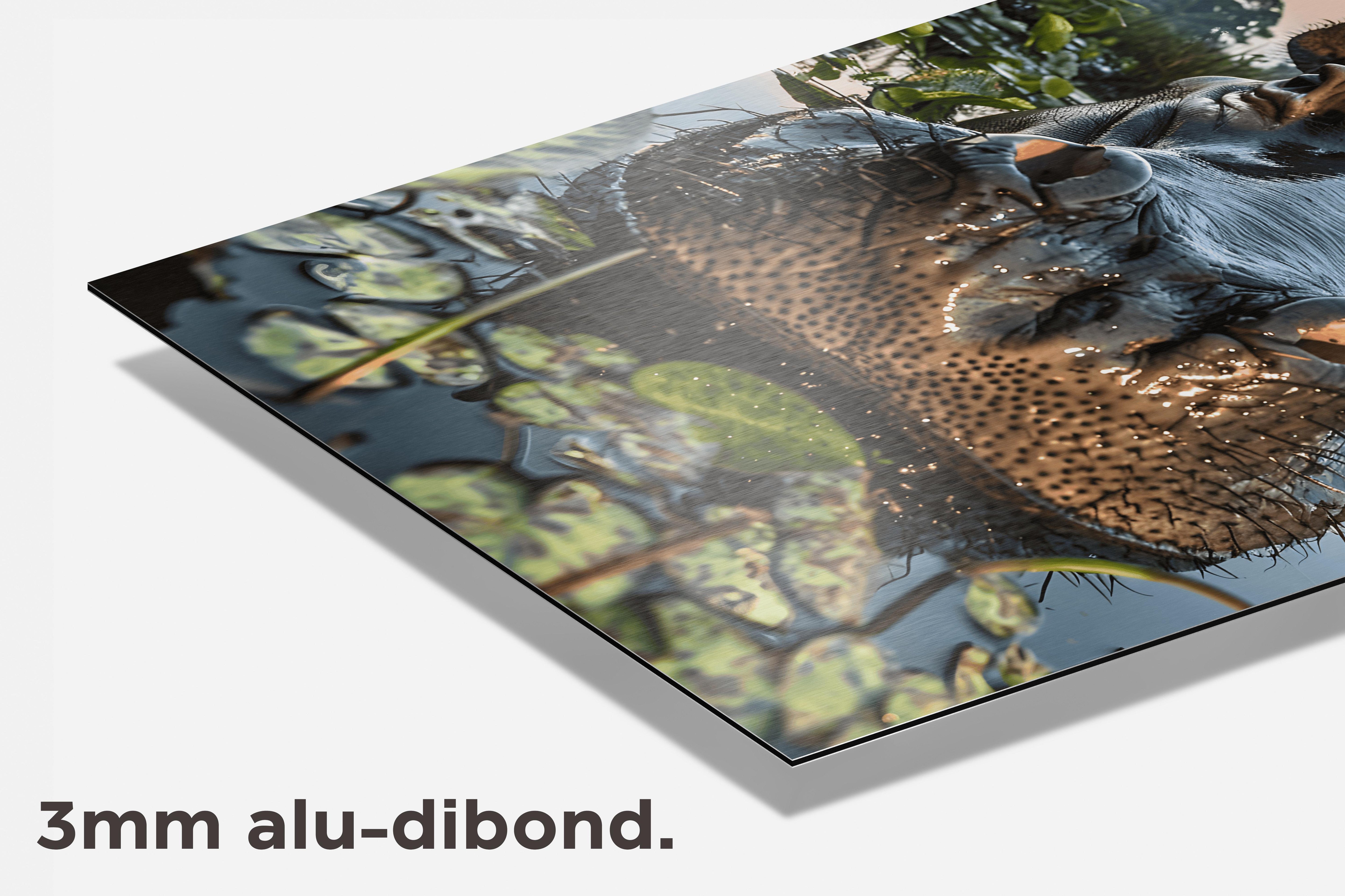 Hippopotamus dibond detail